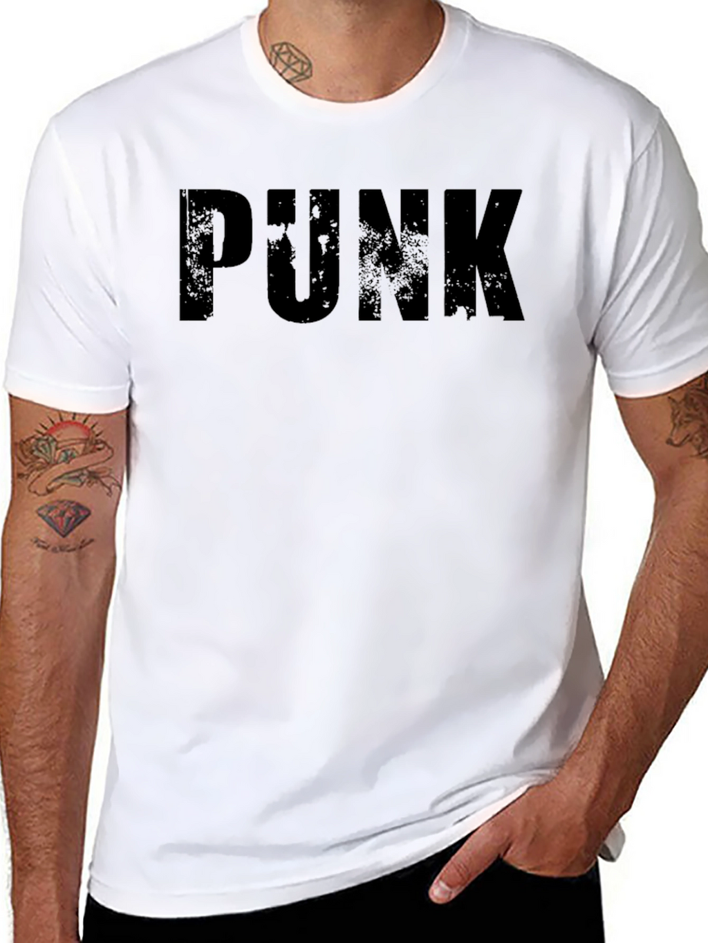 Black PUNK Graphic Tee - Edgy Style
