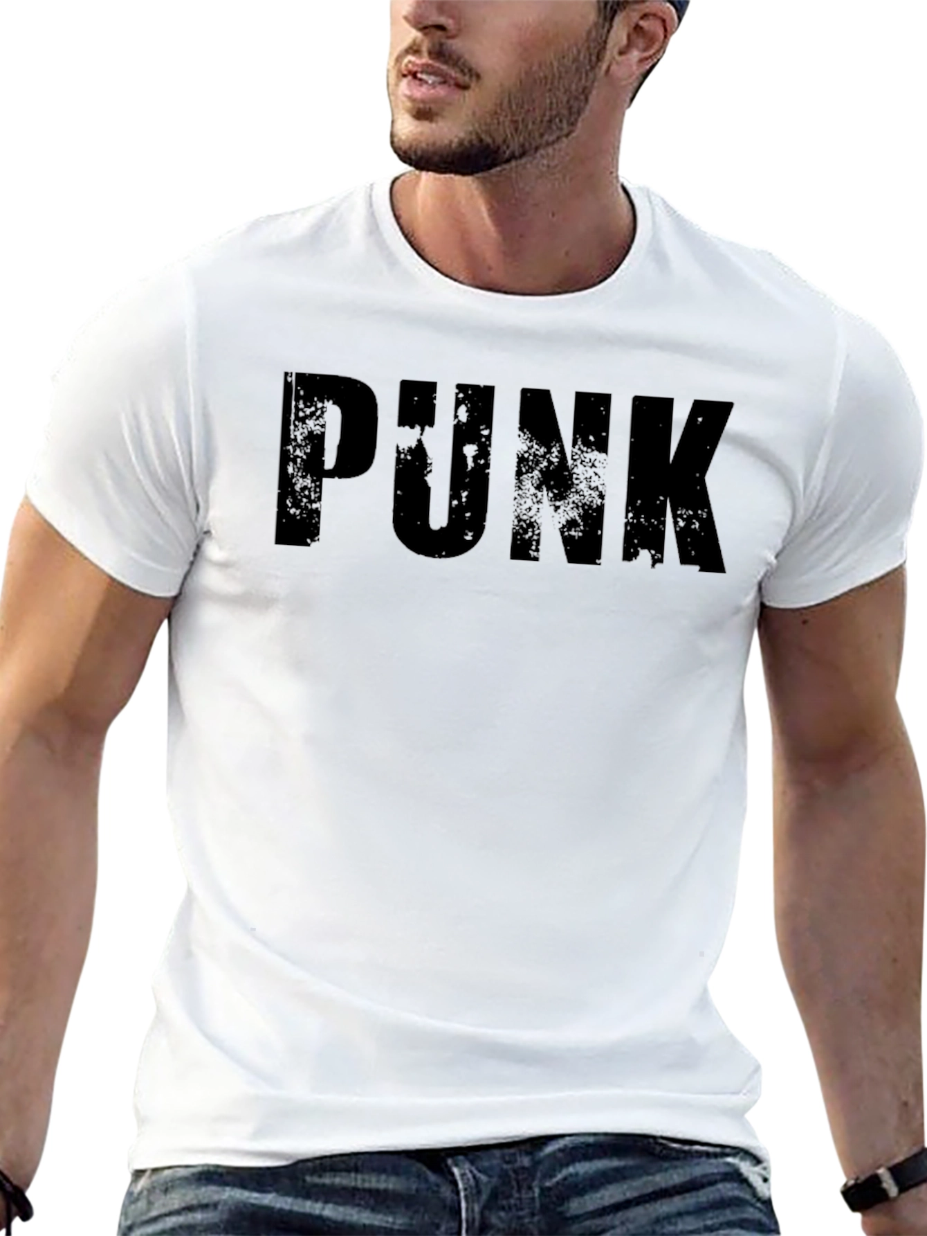 Black PUNK Graphic Tee - Edgy Style