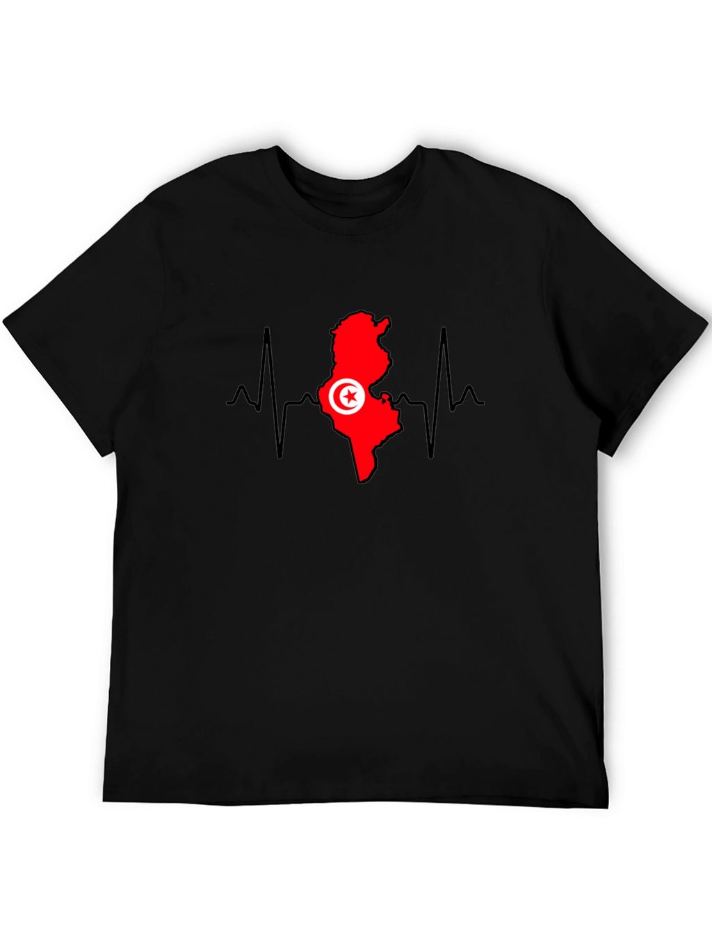 Tunisia Heartbeat T-Shirt - Tunisian Pride Tee
