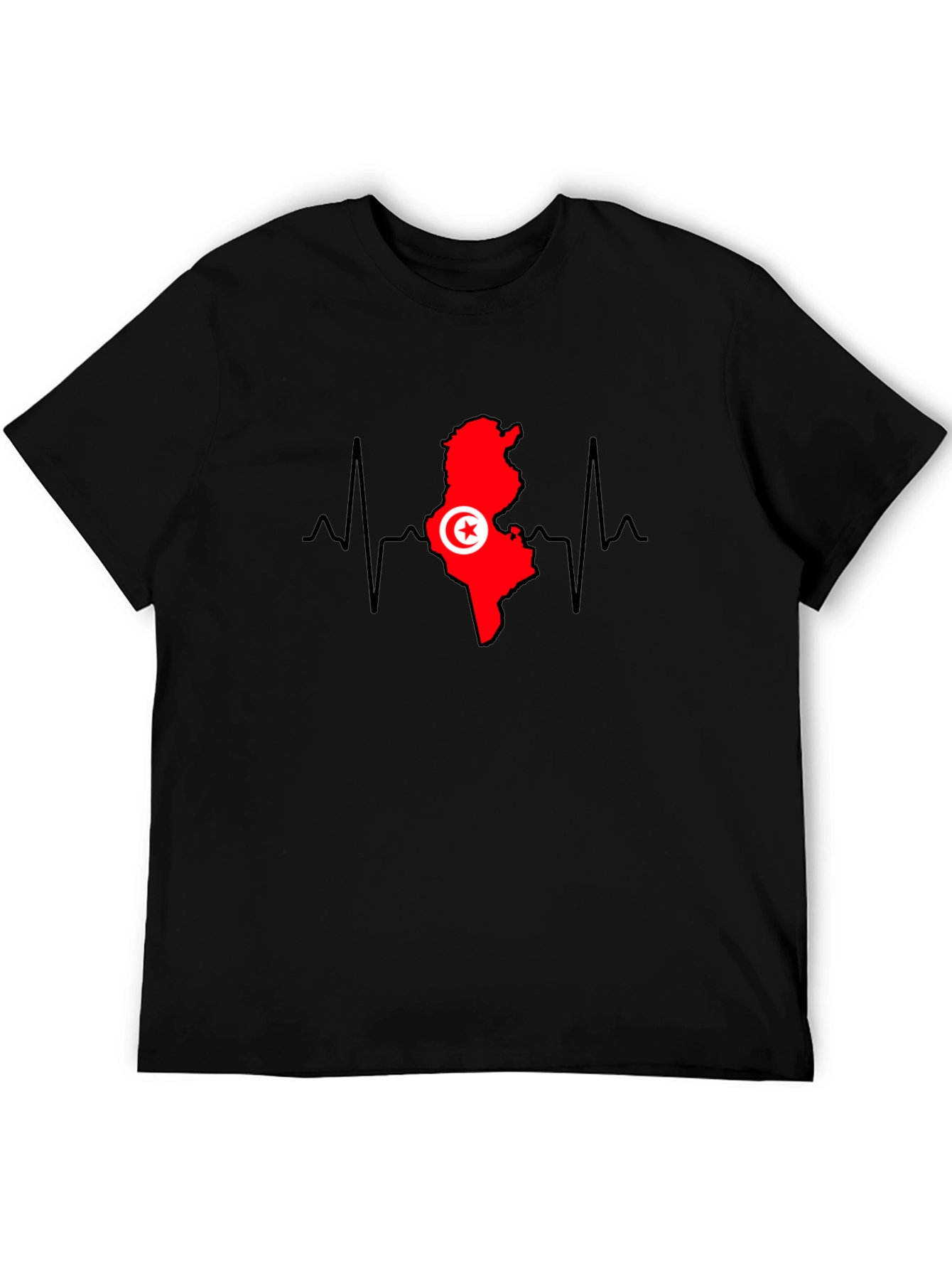 Tunisia Heartbeat T-Shirt - Tunisian Pride Tee