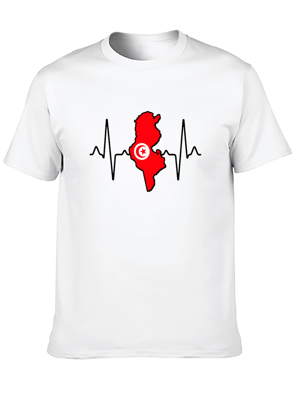 Tunisia Heartbeat T-Shirt - Tunisian Pride Tee
