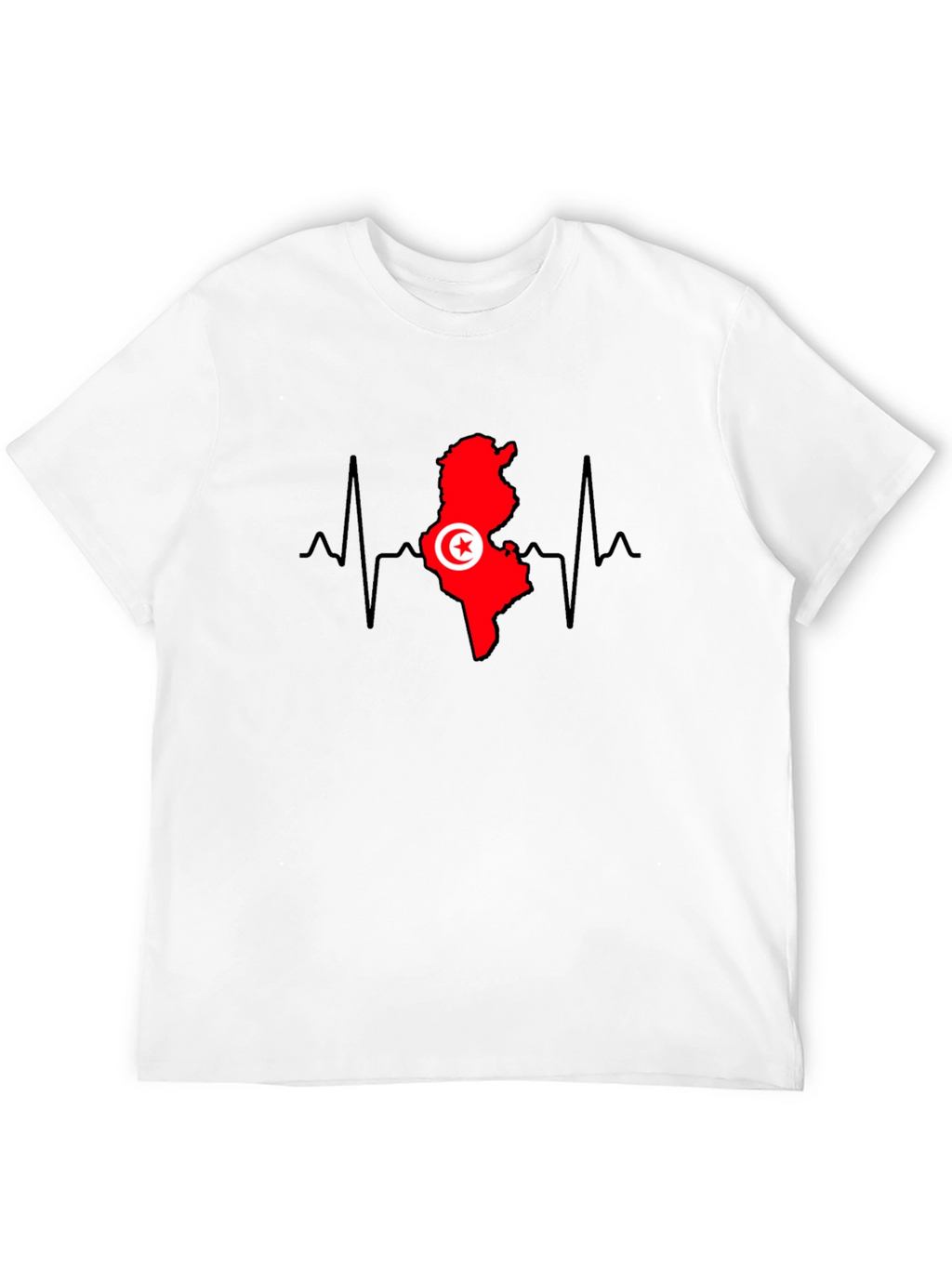 Tunisia Heartbeat T-Shirt - Tunisian Pride Tee