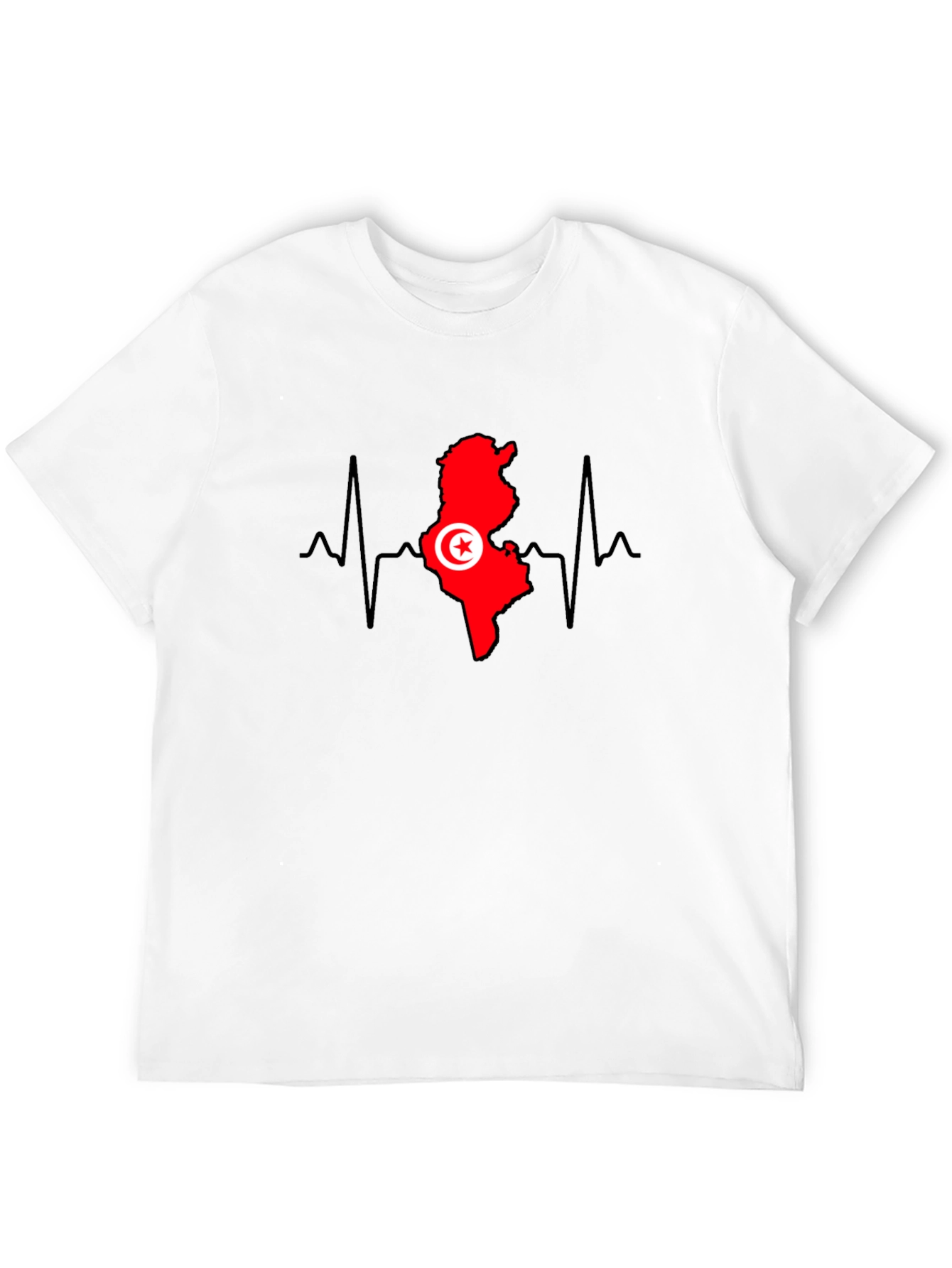 Tunisia Heartbeat T-Shirt - Tunisian Pride Tee