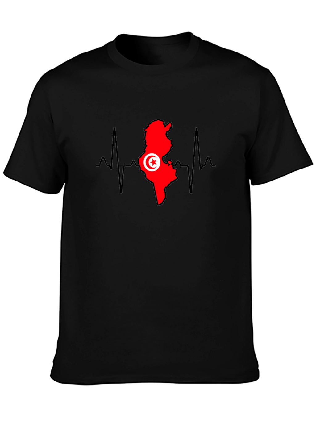 Tunisia Heartbeat T-Shirt - Tunisian Pride Tee