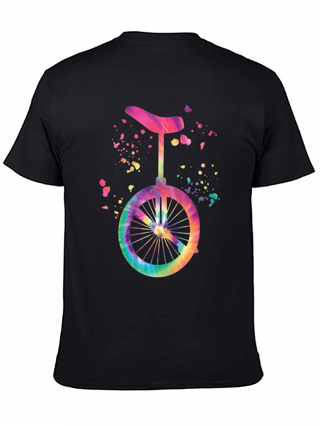 Tie Dye Unicycle Graphic Tee - Unique & Fun!