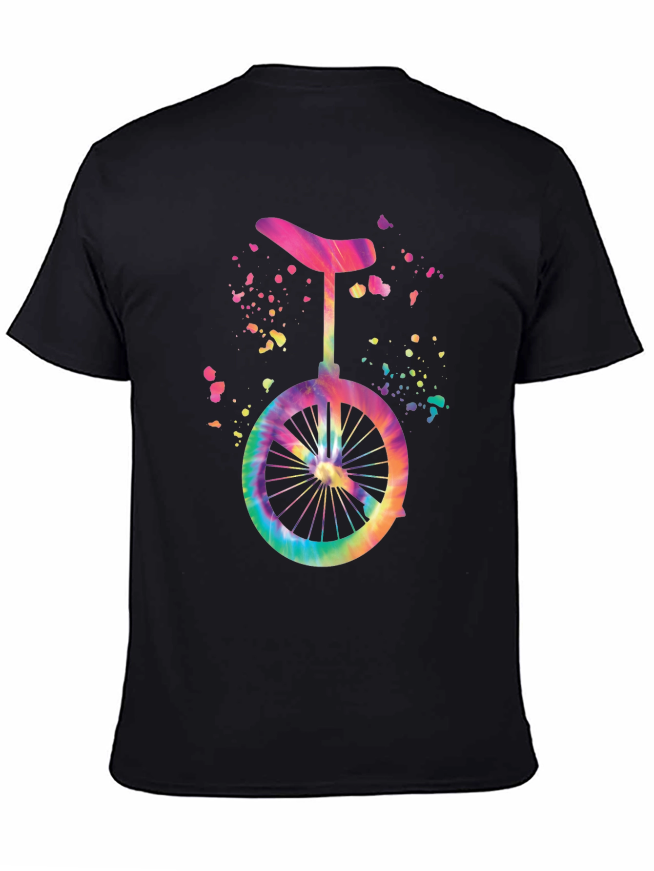 Tie Dye Unicycle Graphic Tee - Unique & Fun!