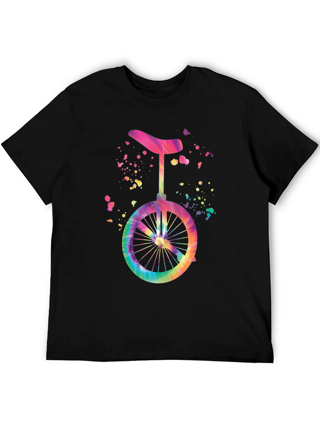 Tie Dye Unicycle Graphic Tee - Unique & Fun!