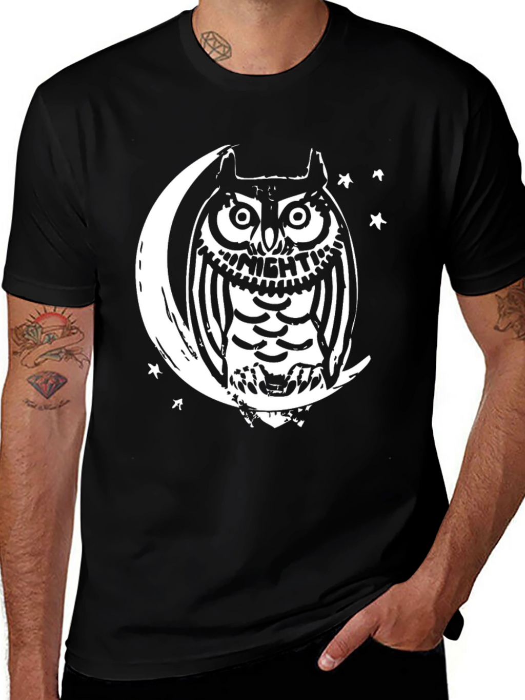 Night Owl on Moon T-Shirt
