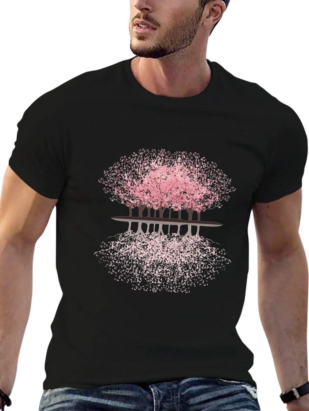 Cherry Blossom Reflection Graphic Tee