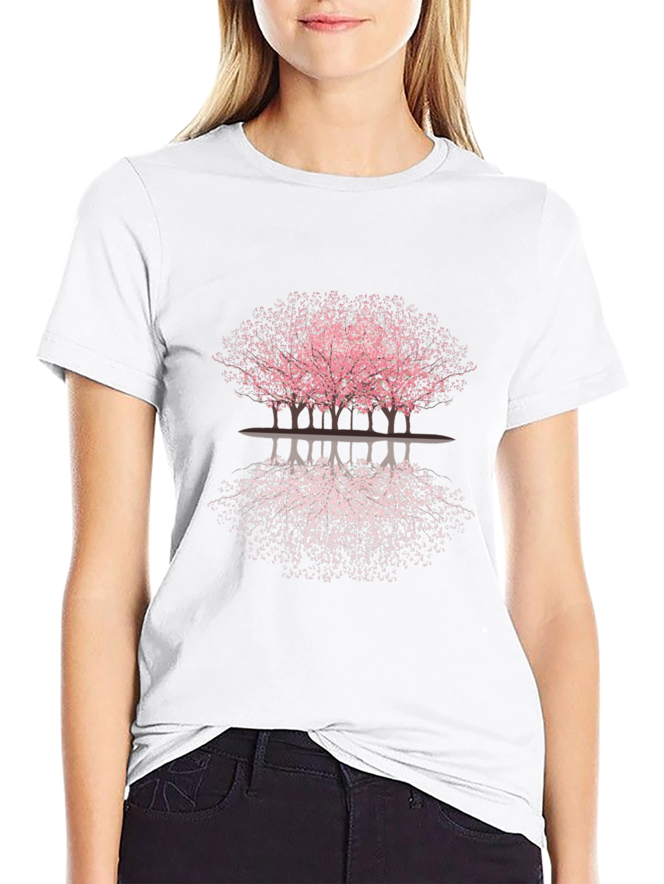Cherry Blossom Reflection Graphic Tee
