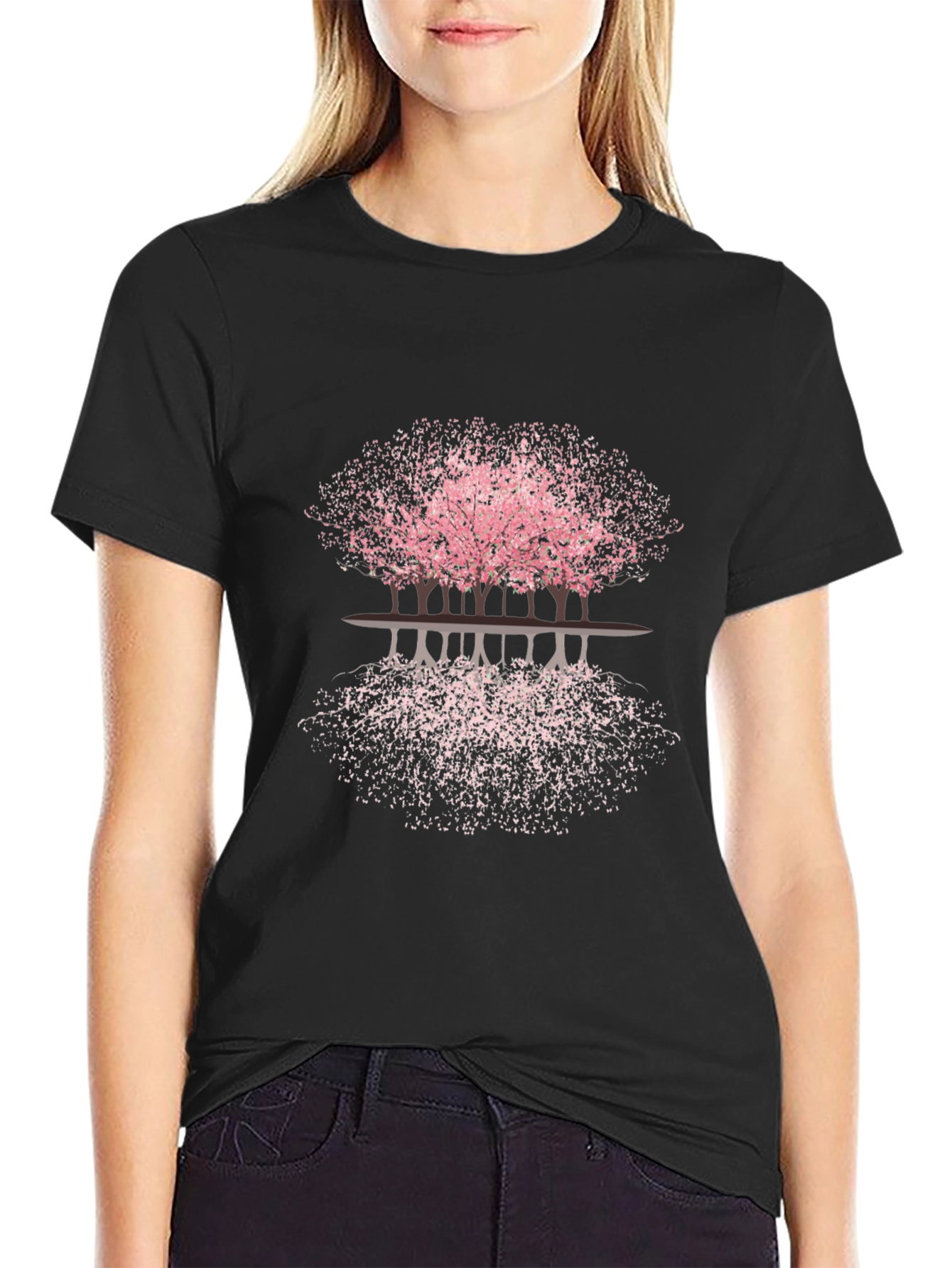 Cherry Blossom Reflection Graphic Tee