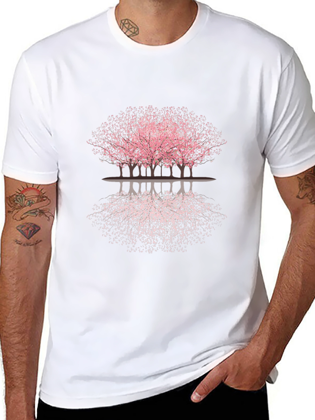 Cherry Blossom Reflection Graphic Tee