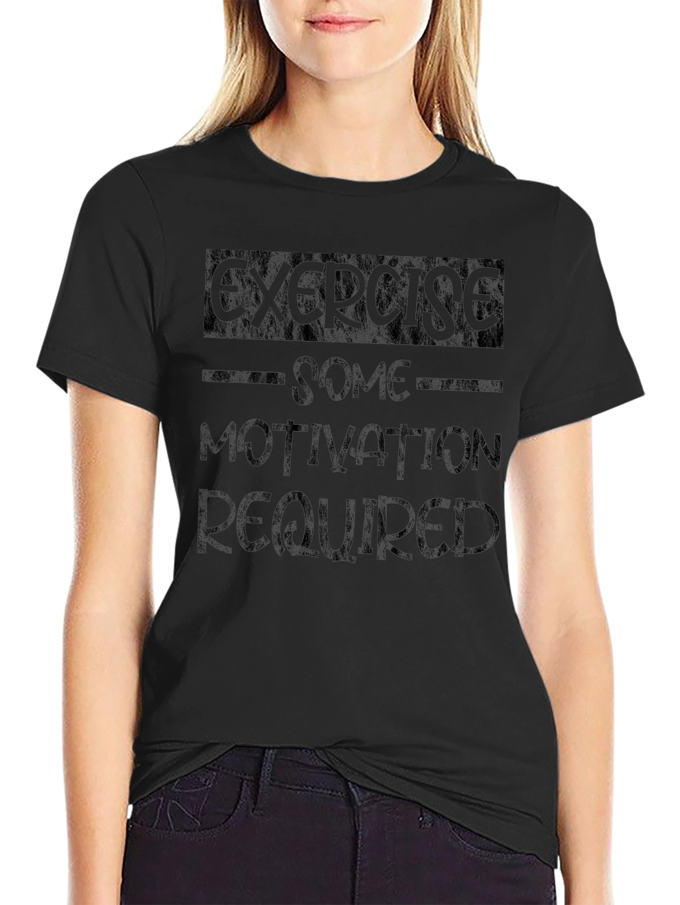 Exercise Some Motivation Required Black T-Shirt