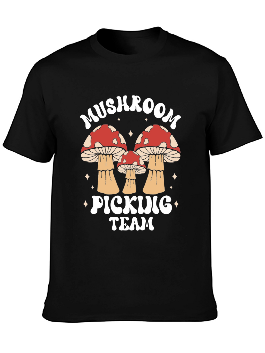 Mushroom Picking Team Graphic T-Shirt