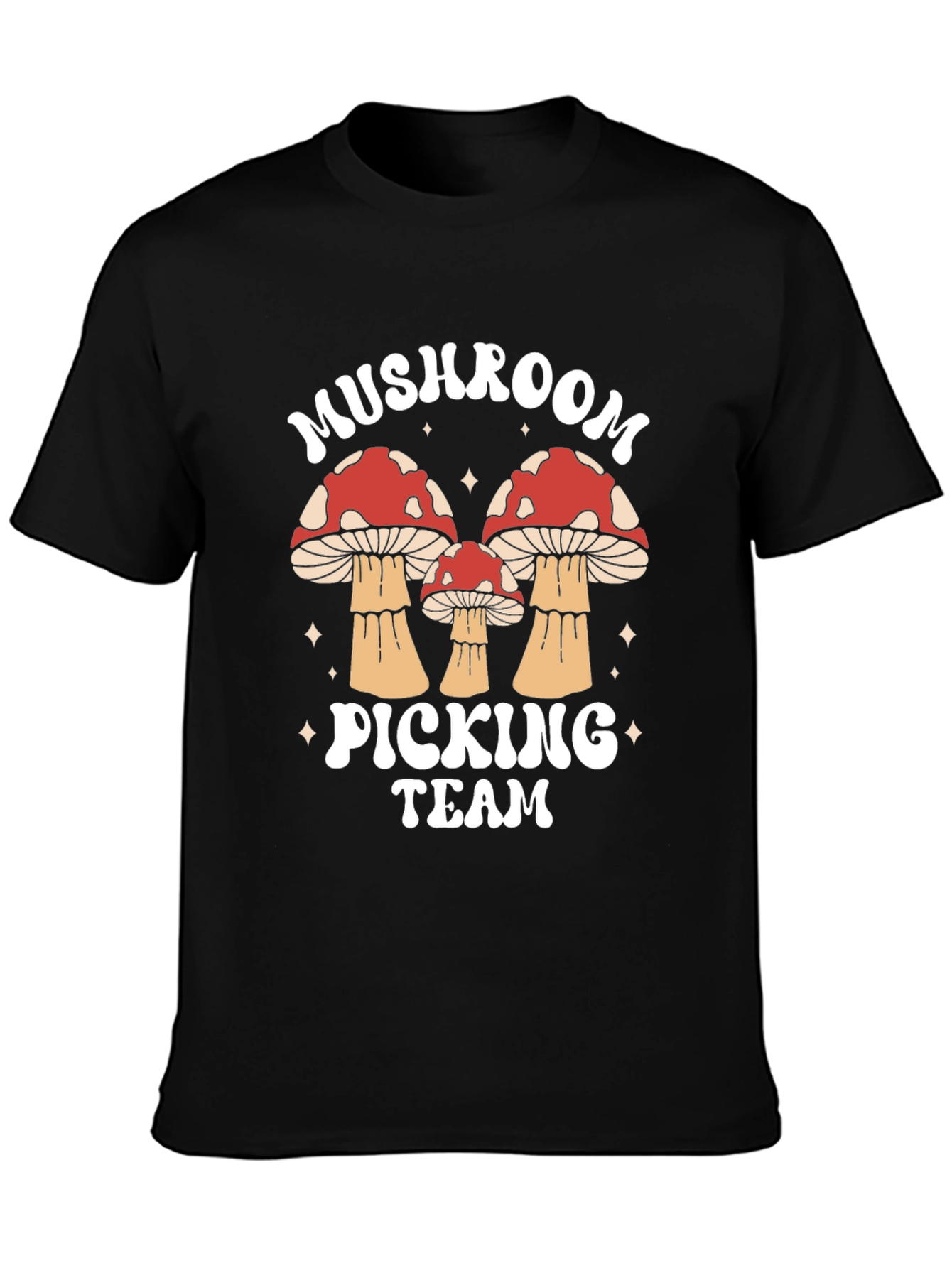Mushroom Picking Team Graphic T-Shirt