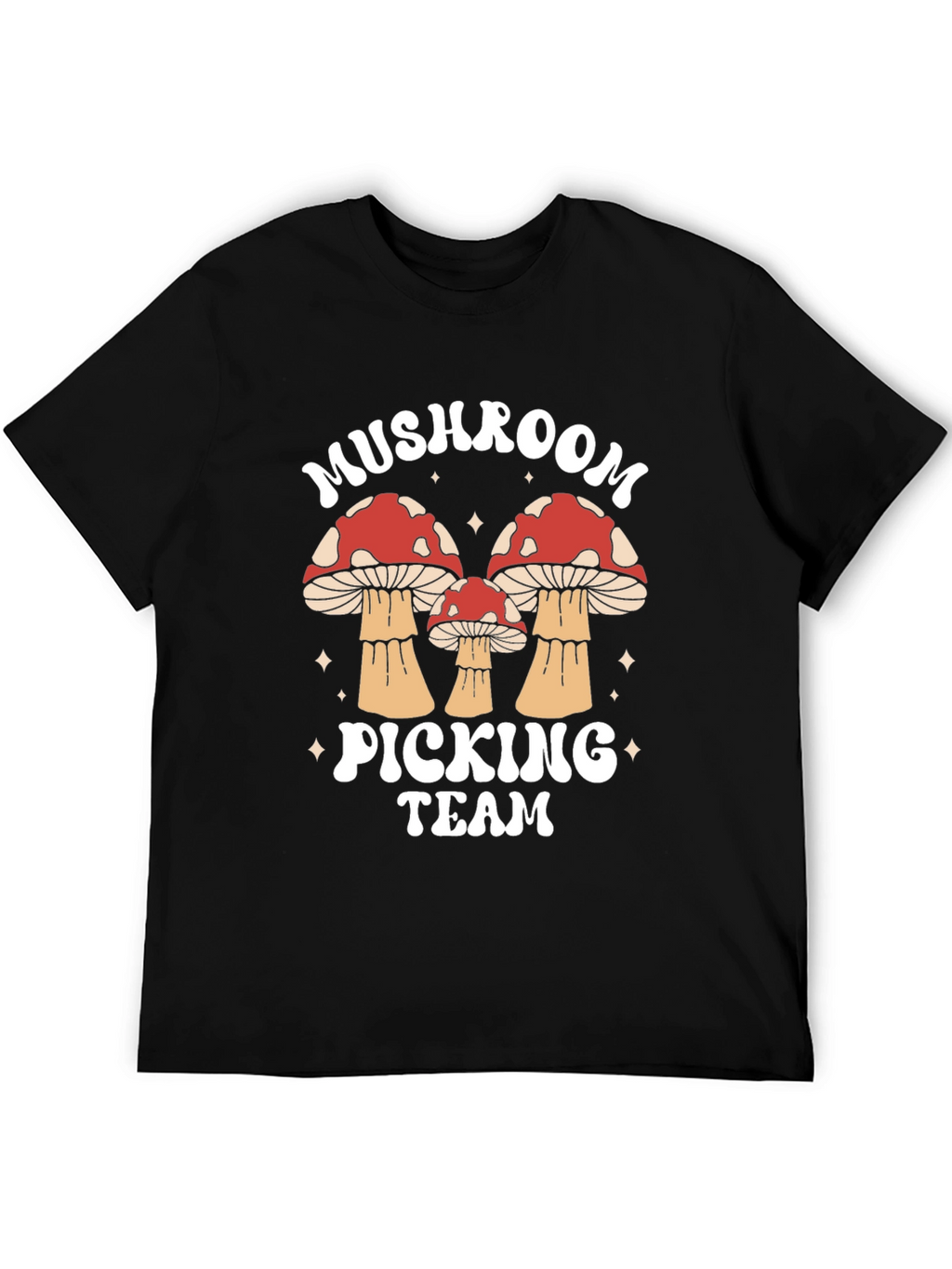 Mushroom Picking Team Graphic T-Shirt