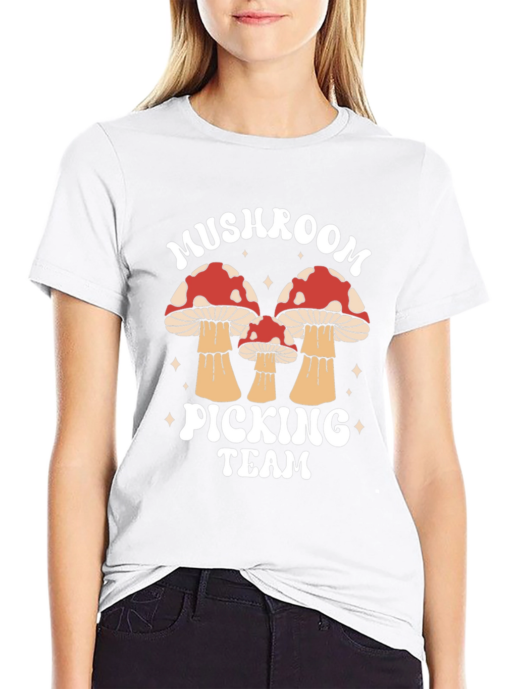 Mushroom Picking Team Graphic T-Shirt
