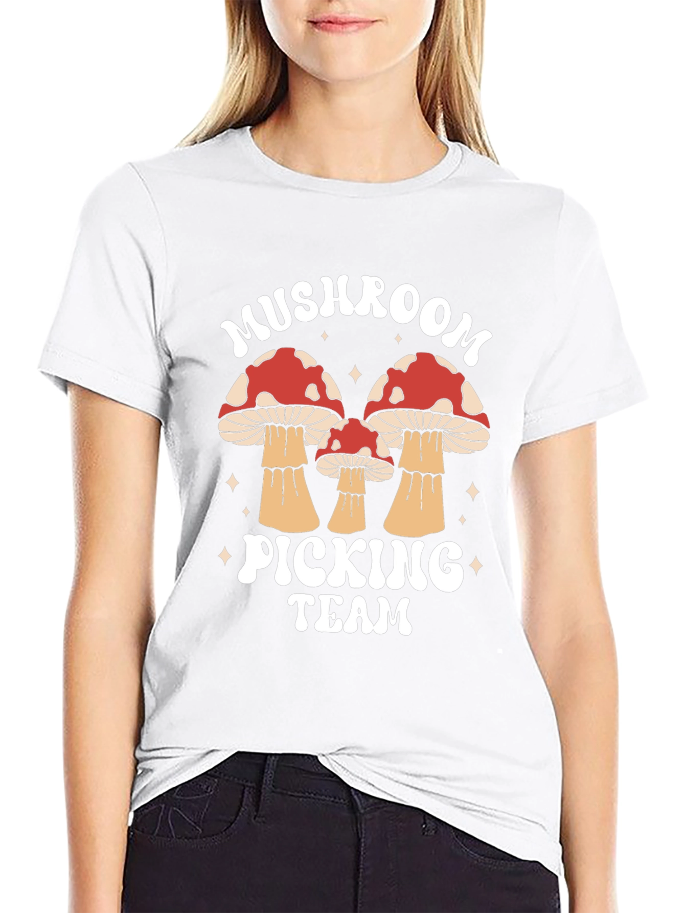 Mushroom Picking Team Graphic T-Shirt