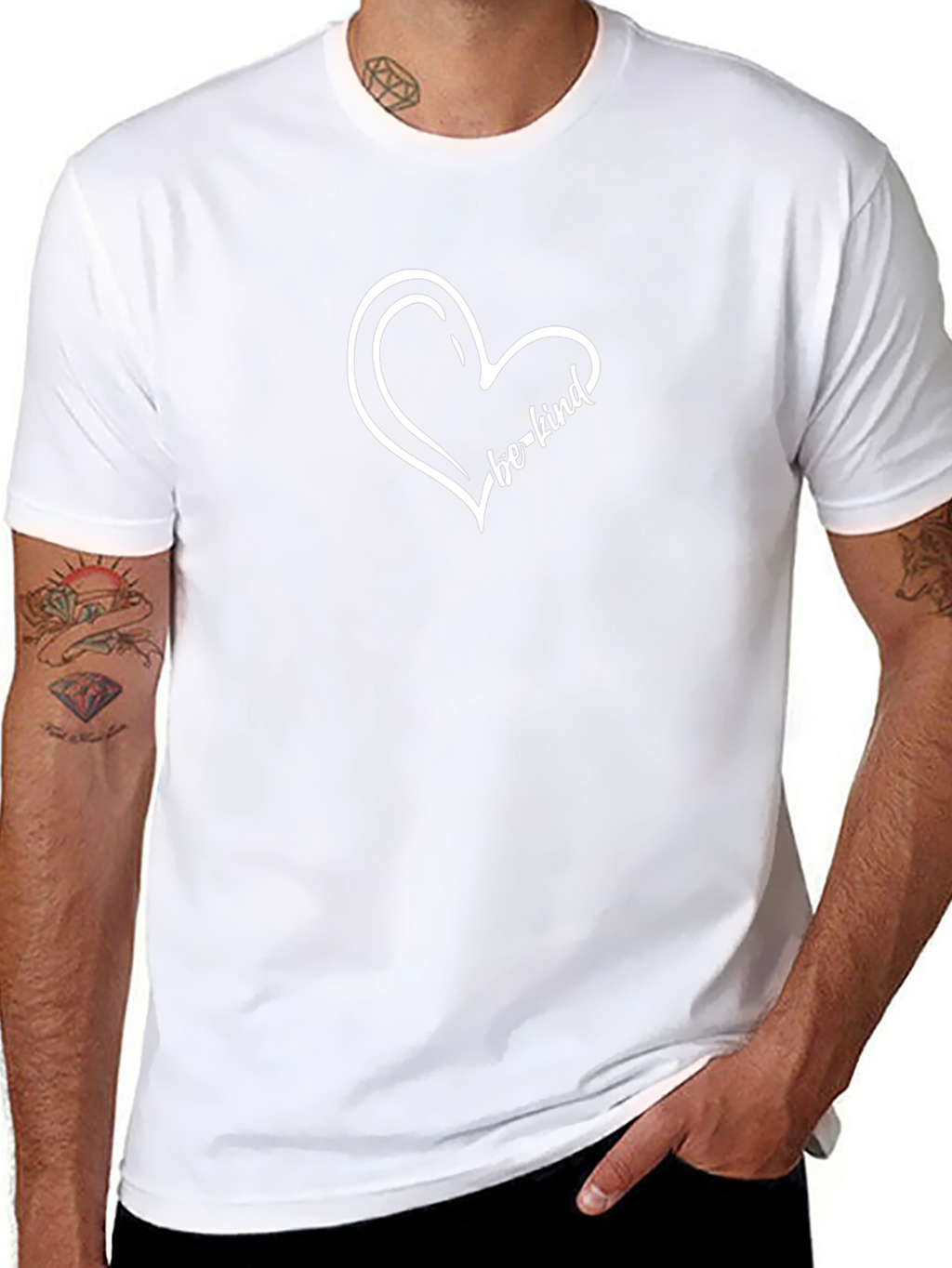 Be Kind Heart Graphic Tee - Black Unisex Shirt
