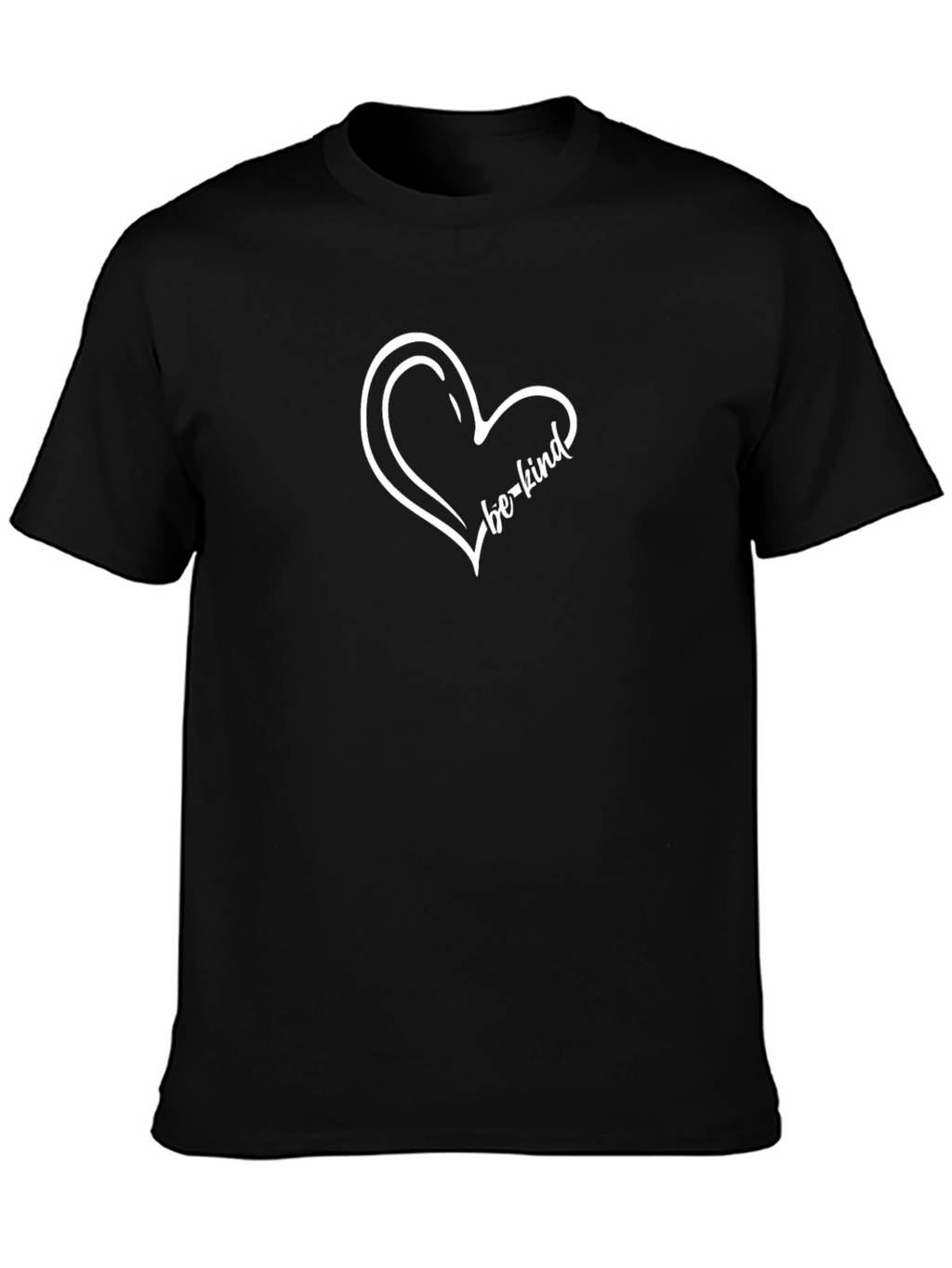 Be Kind Heart Graphic Tee - Black Unisex Shirt
