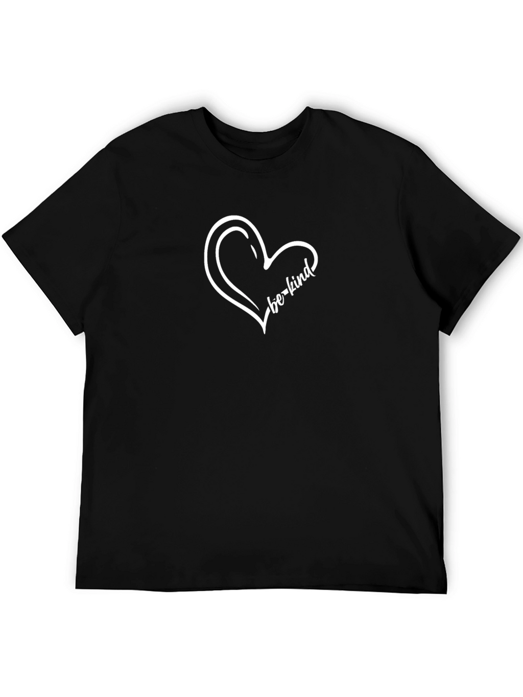 Be Kind Heart Graphic Tee - Black Unisex Shirt