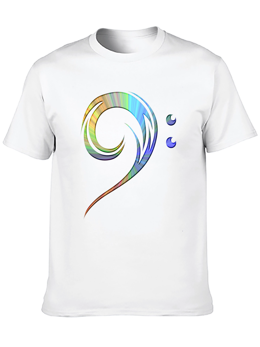 Bass Clef Rainbow T-Shirt - Music Lover Tee