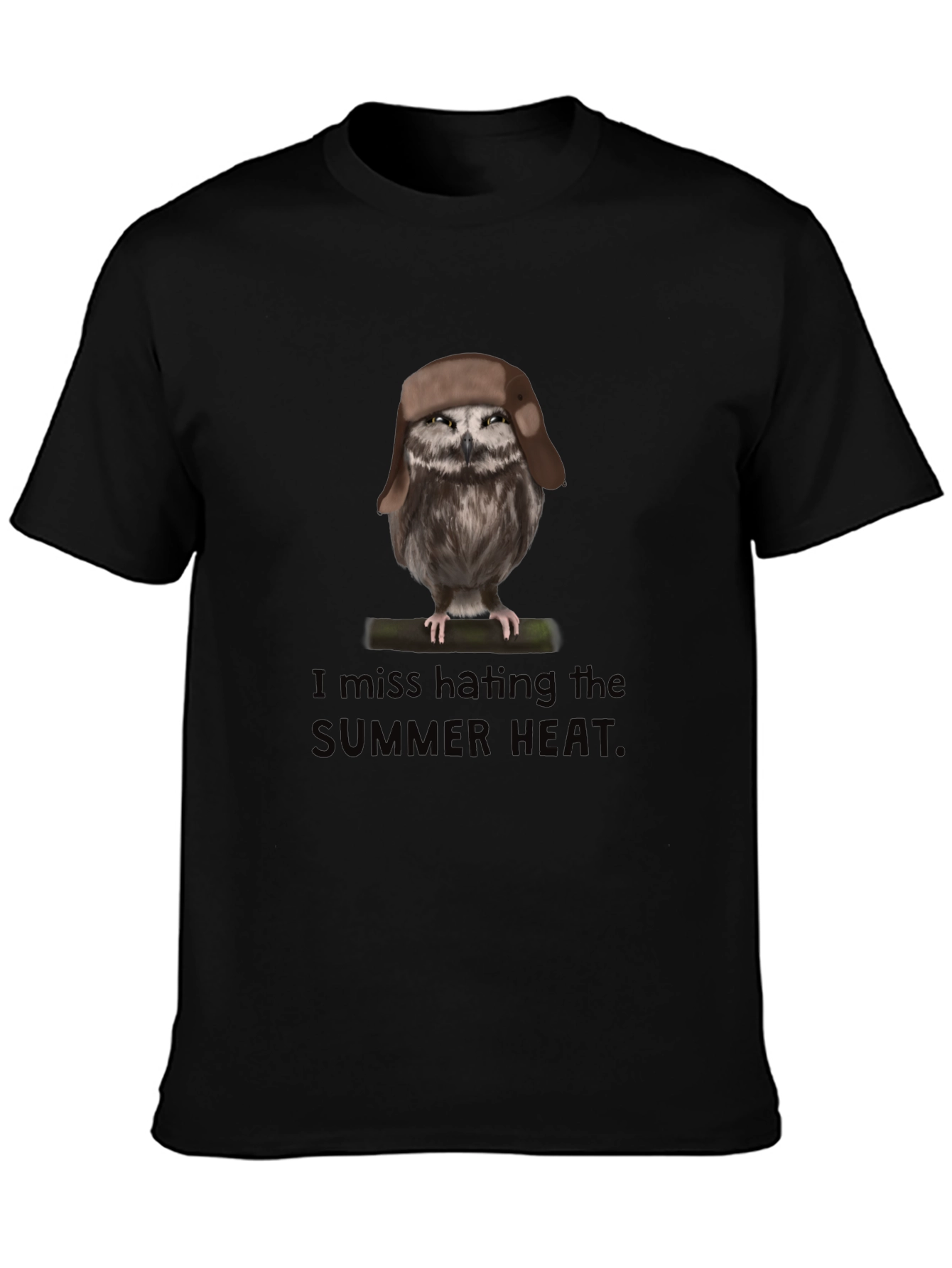 I Miss Hating the Summer Heat Owl T-Shirt