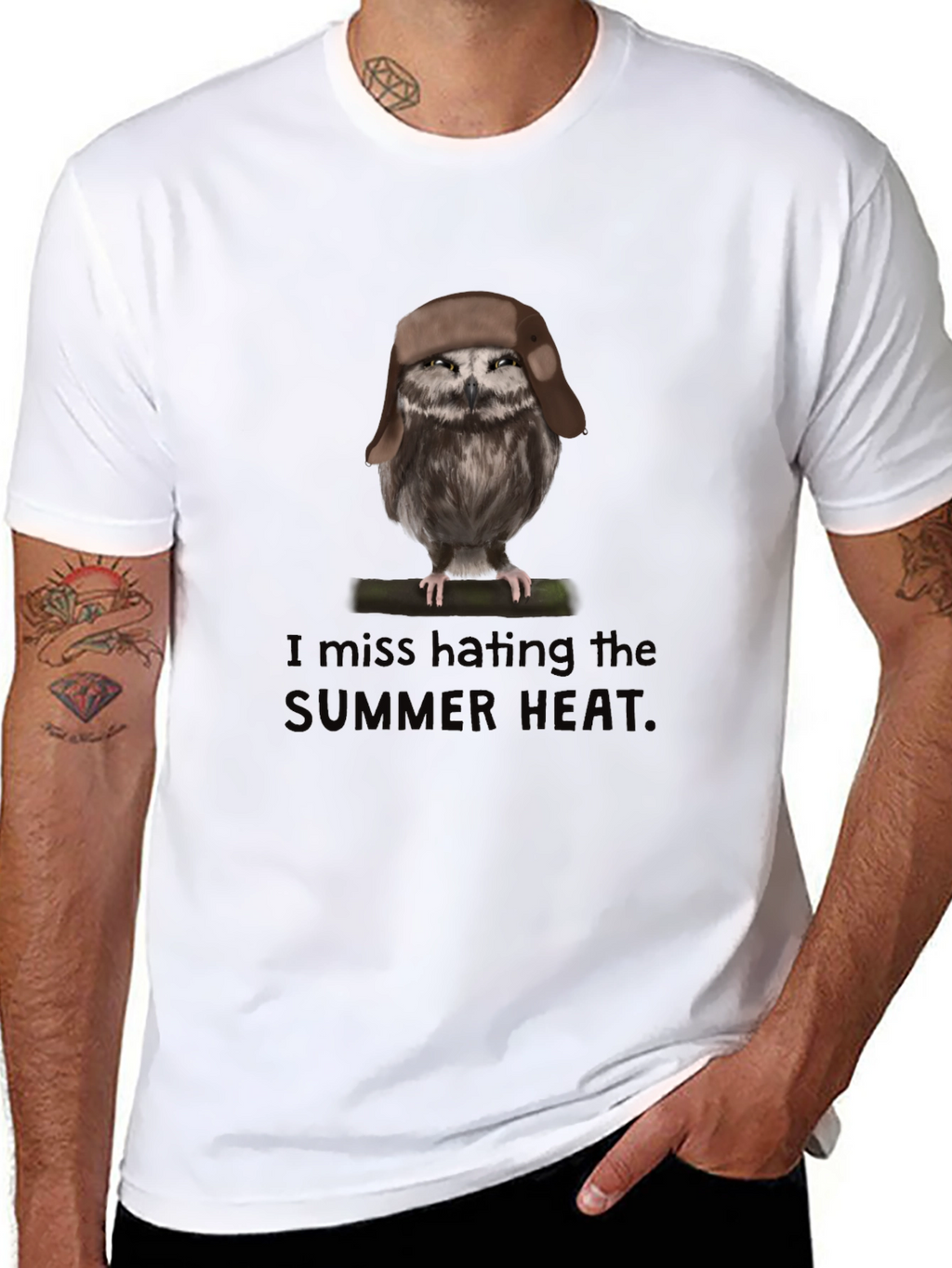 I Miss Hating the Summer Heat Owl T-Shirt
