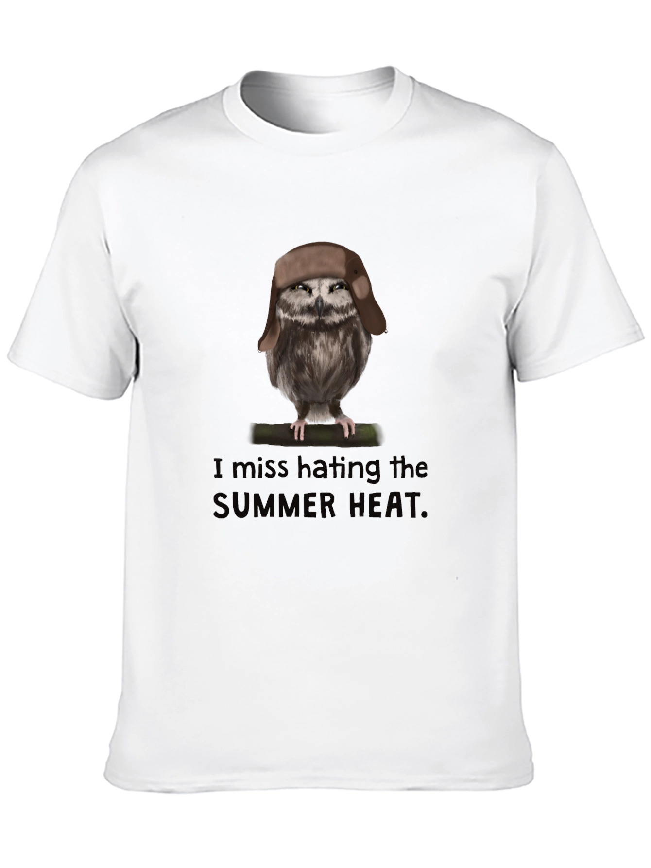 I Miss Hating the Summer Heat Owl T-Shirt