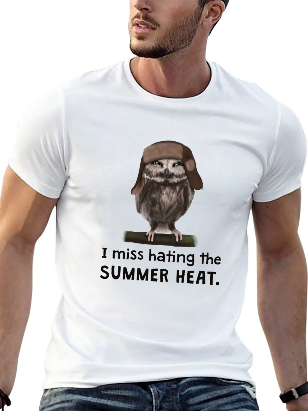 I Miss Hating the Summer Heat Owl T-Shirt
