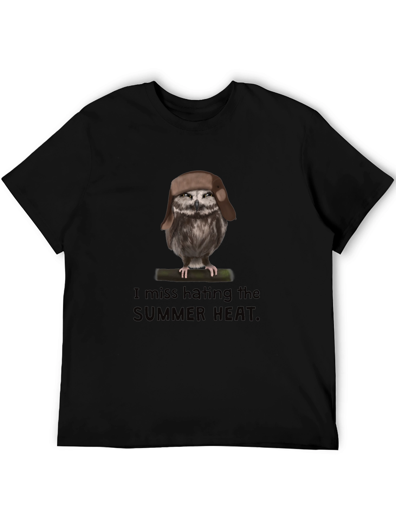 I Miss Hating the Summer Heat Owl T-Shirt