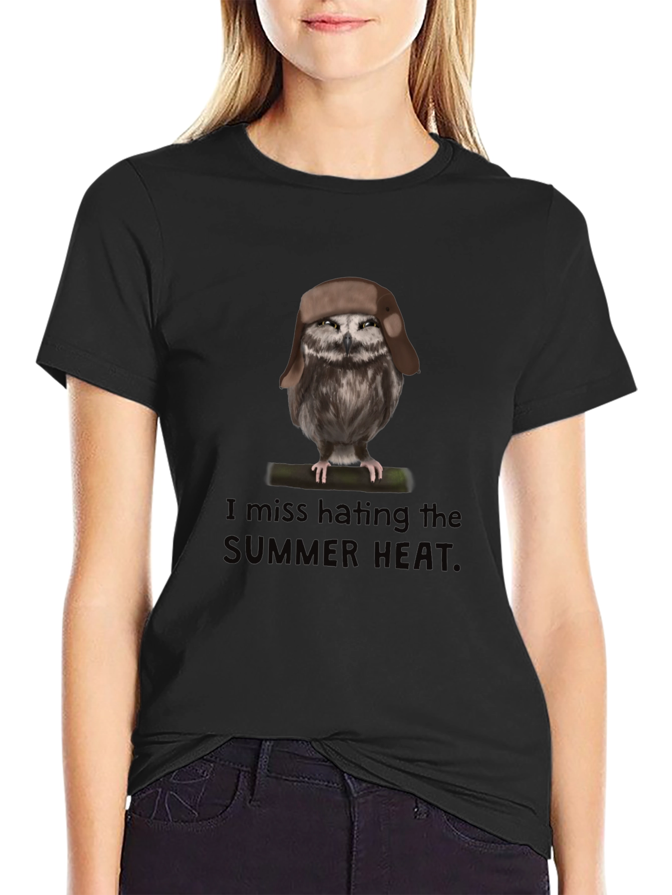 I Miss Hating the Summer Heat Owl T-Shirt