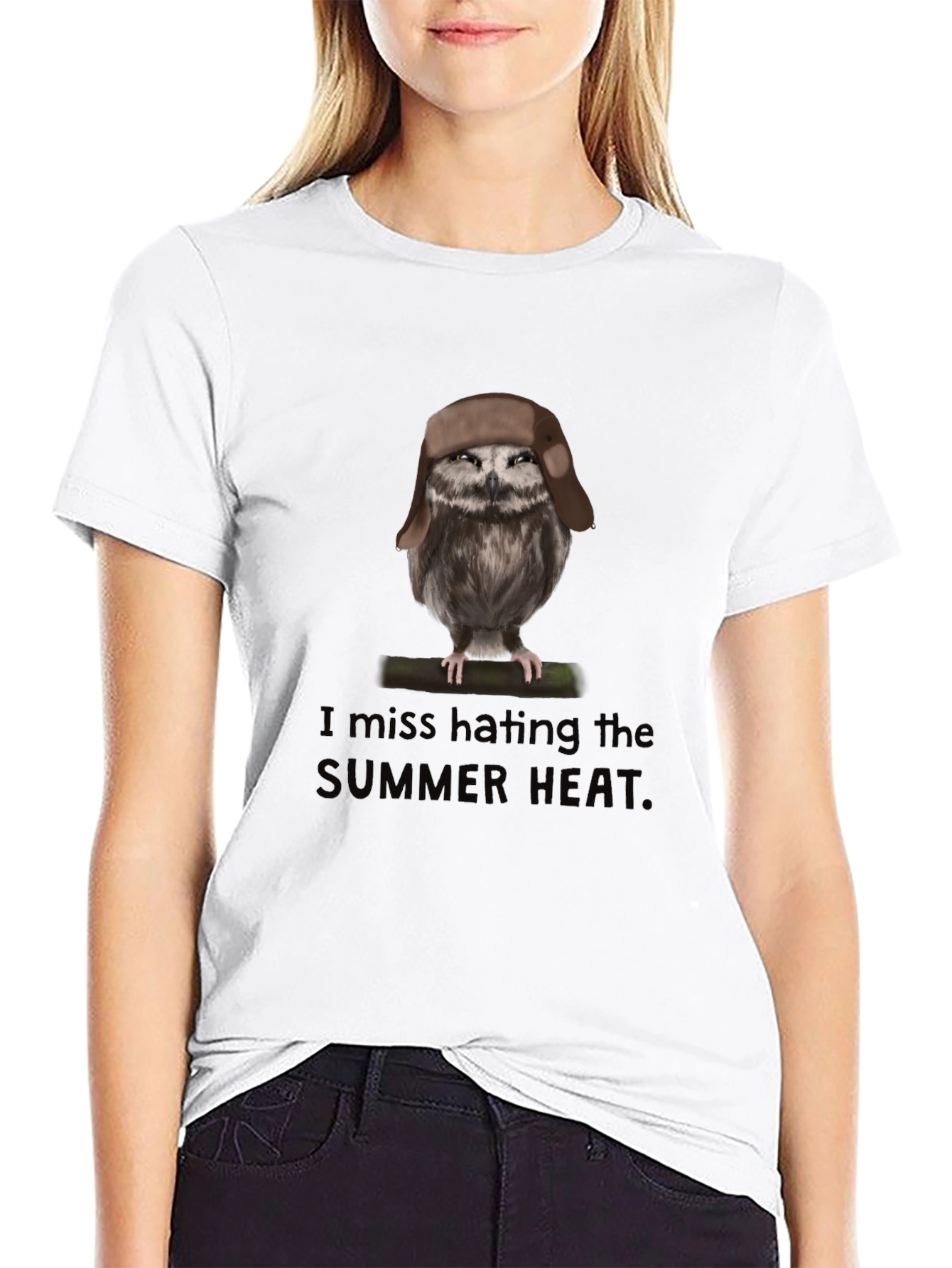 I Miss Hating the Summer Heat Owl T-Shirt