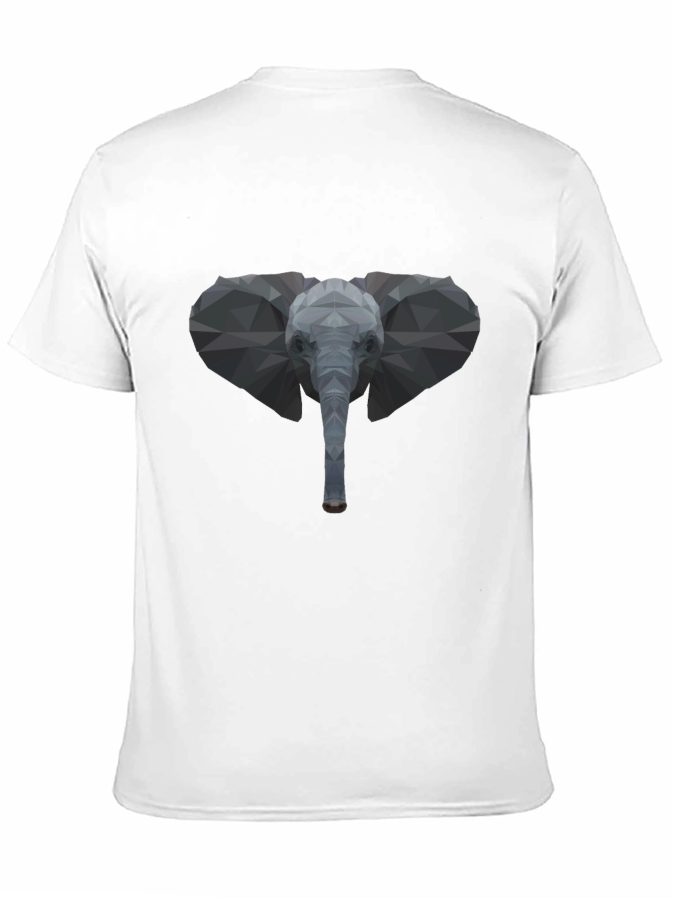 Geometric Elephant Graphic Tee - Stylish Black T-Shirt