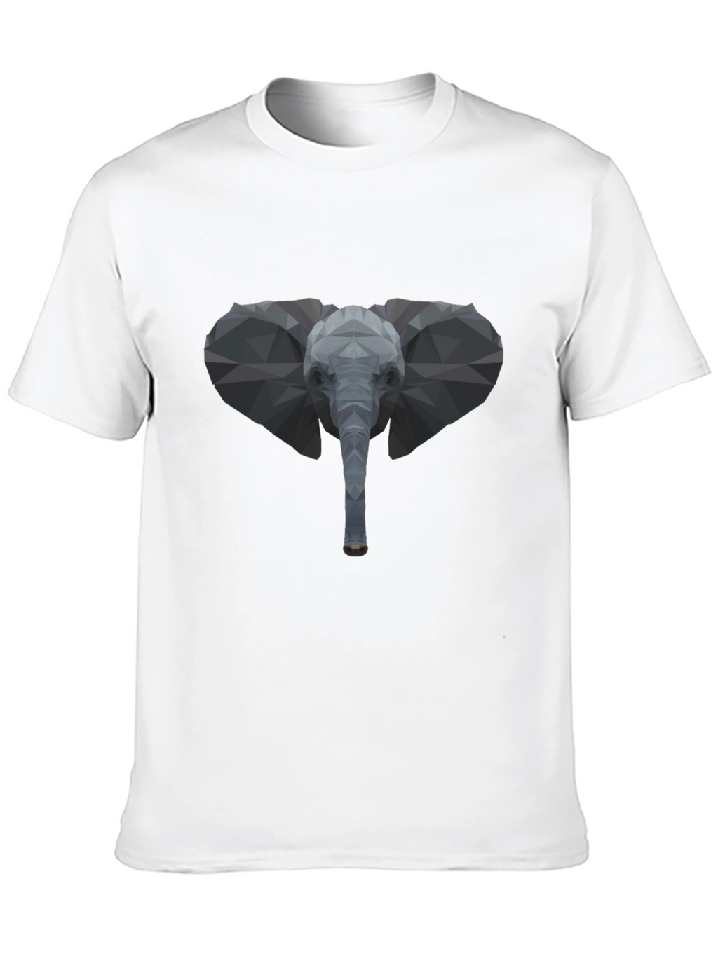 Geometric Elephant Graphic Tee - Stylish Black T-Shirt