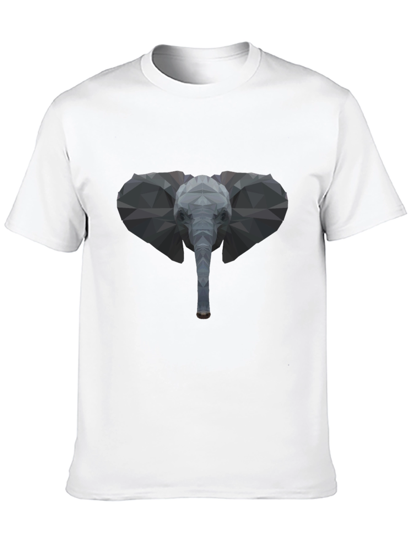 Geometric Elephant Graphic Tee - Stylish Black T-Shirt