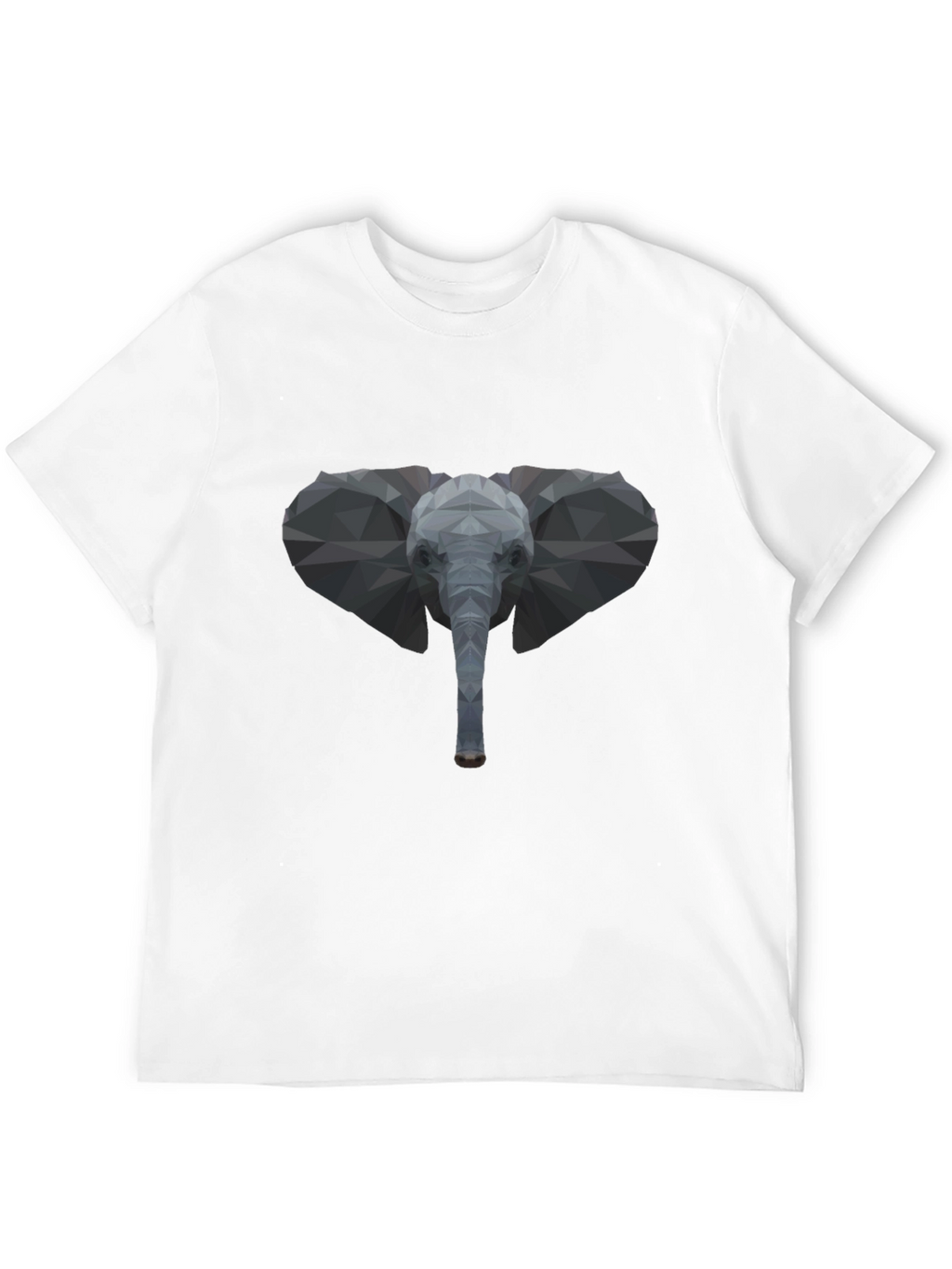 Geometric Elephant Graphic Tee - Stylish Black T-Shirt