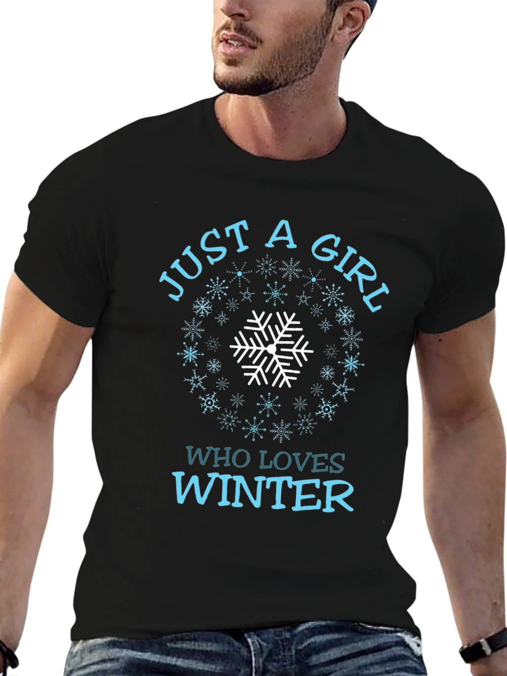 Just A Girl Who Loves Winter Snowflake T-Shirt