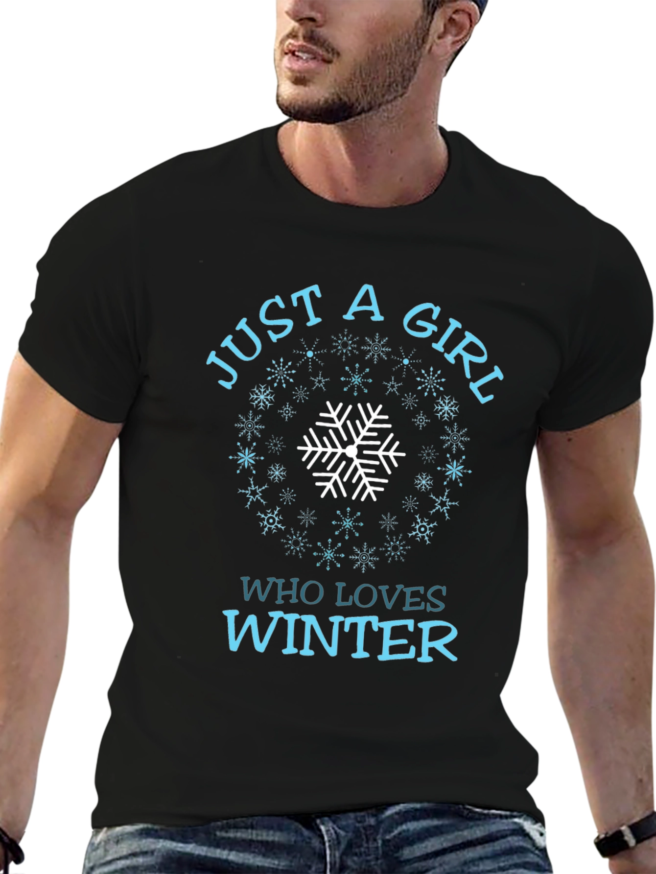 Just A Girl Who Loves Winter Snowflake T-Shirt