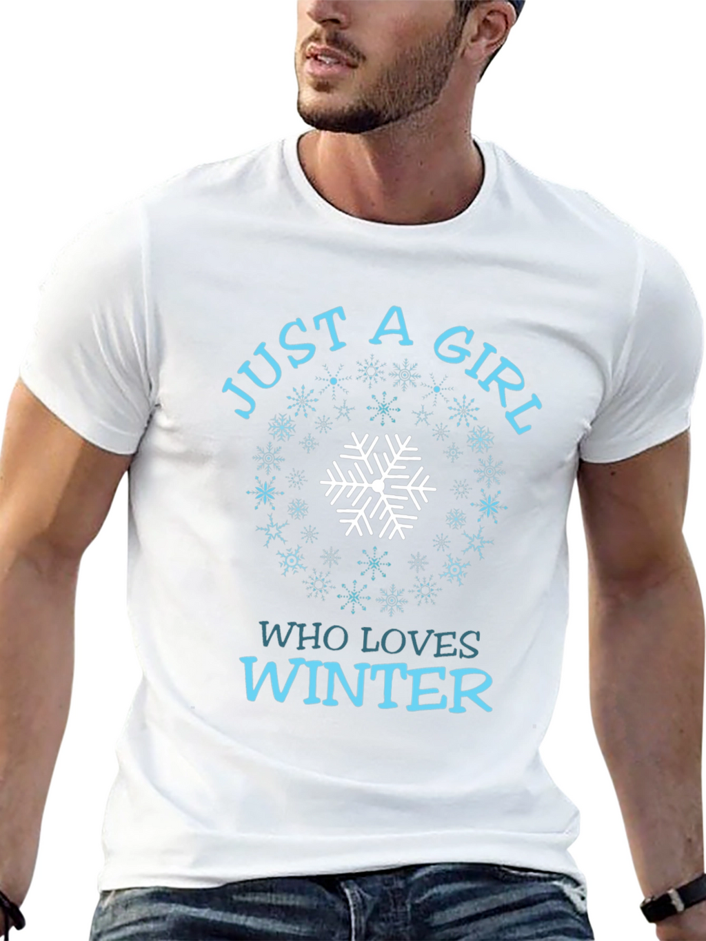Just A Girl Who Loves Winter Snowflake T-Shirt