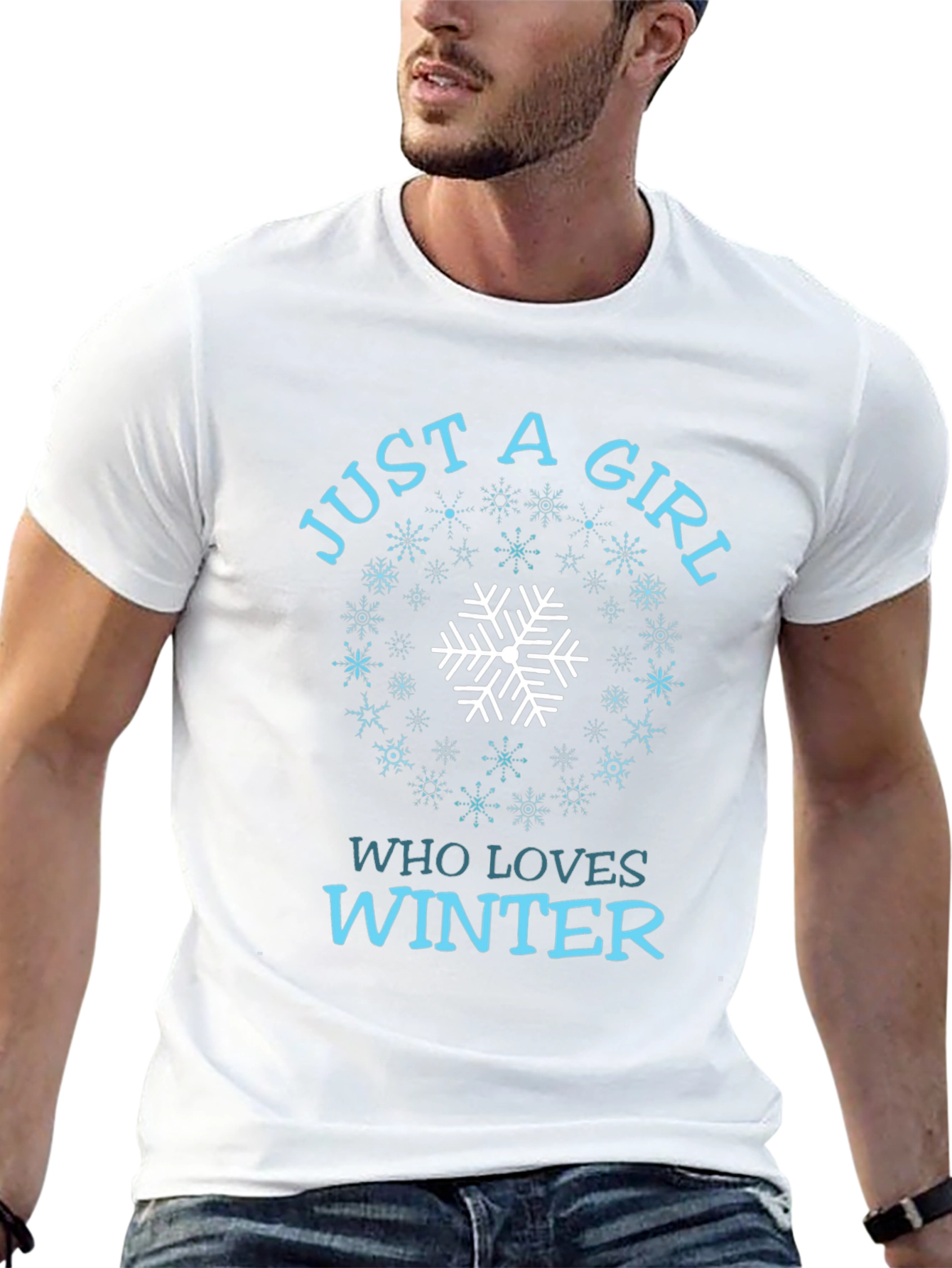 Just A Girl Who Loves Winter Snowflake T-Shirt