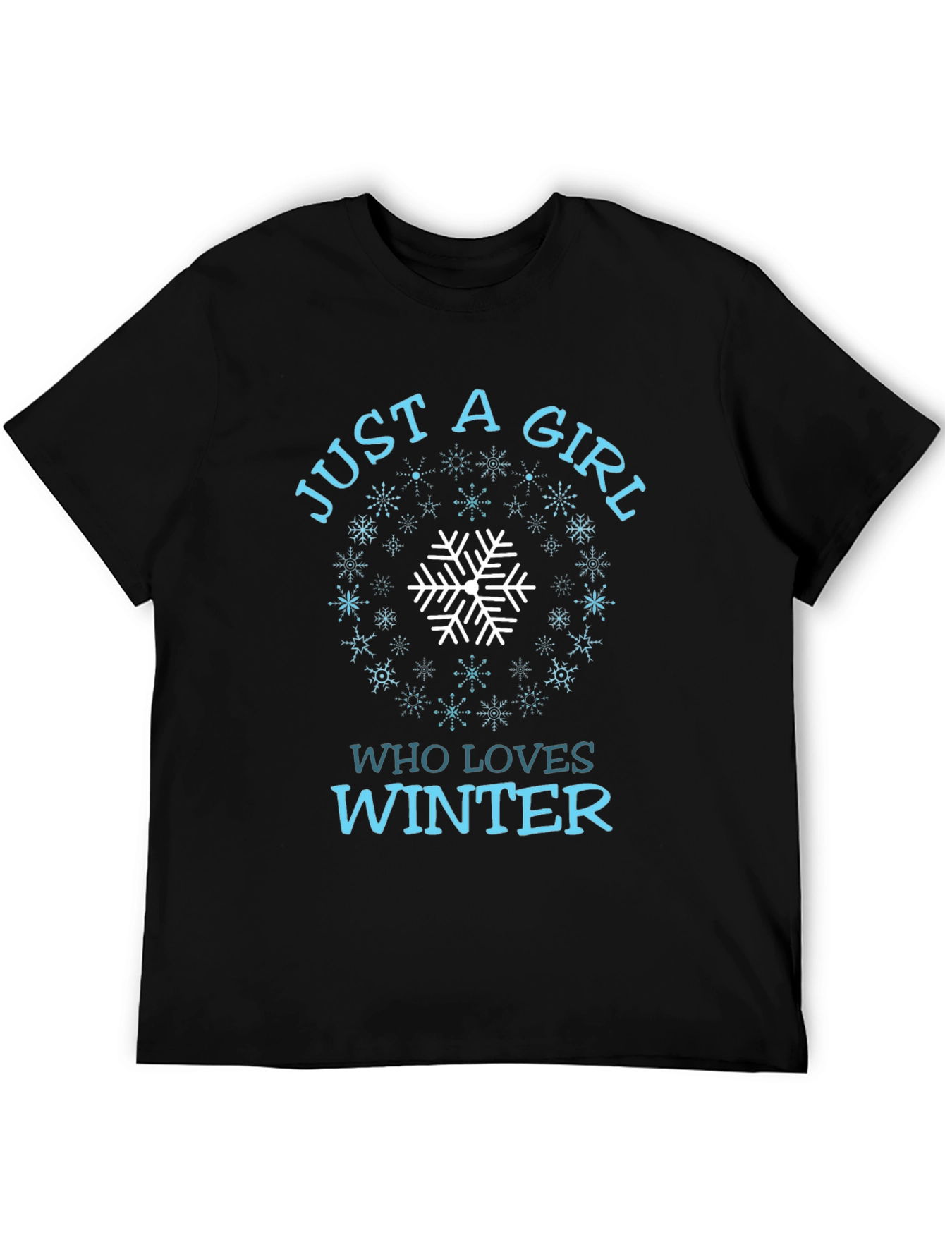 Just A Girl Who Loves Winter Snowflake T-Shirt