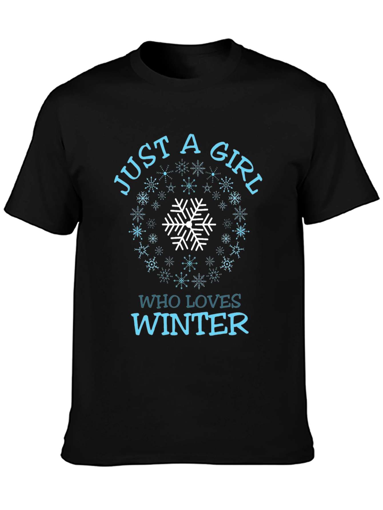 Just A Girl Who Loves Winter Snowflake T-Shirt
