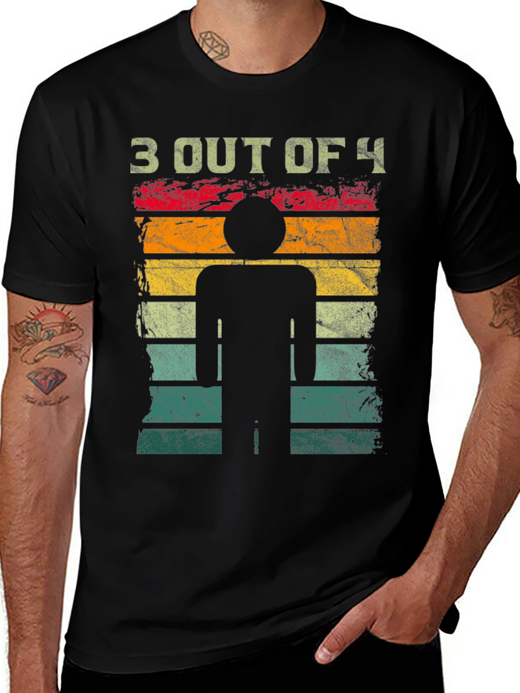 3 Out of 4 Stick Figure T-Shirt
