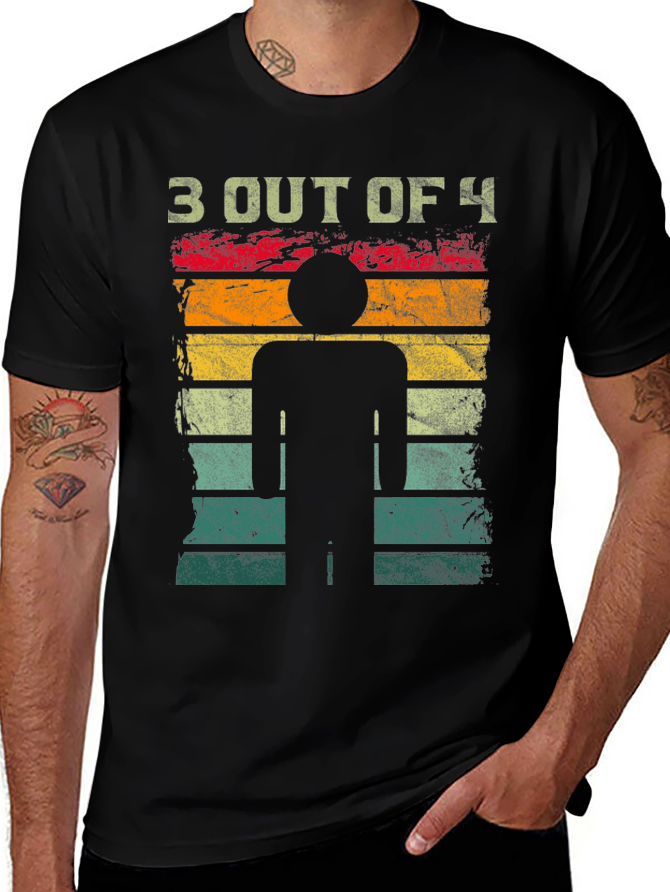 3 Out of 4 Stick Figure T-Shirt