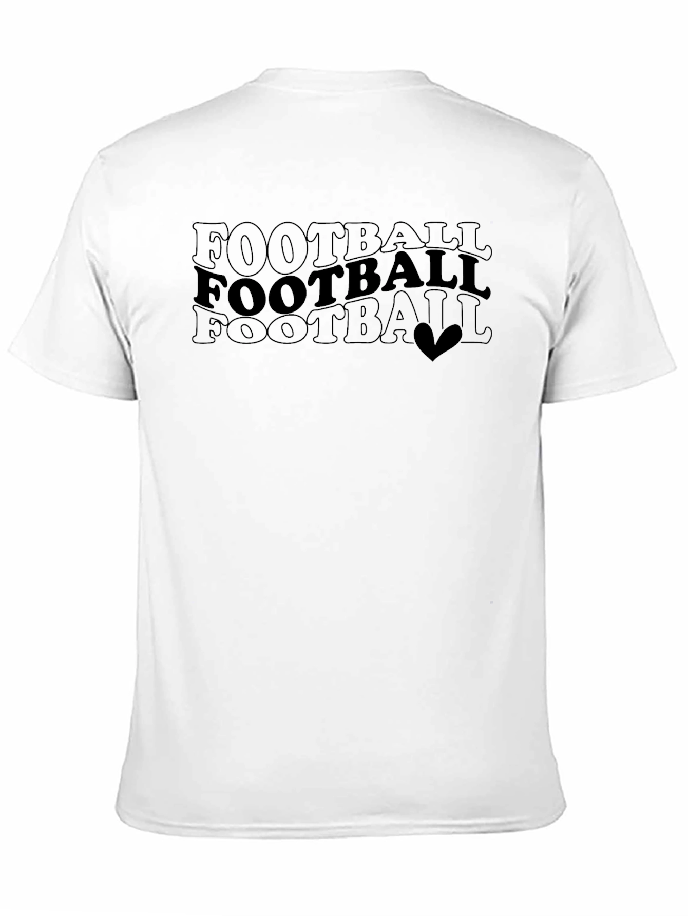 Football Love T-Shirt - Black Casual Tee