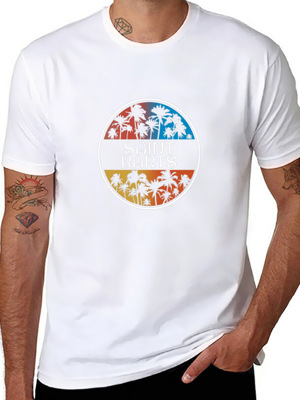 Saint Barts Palm Tee - Island Vibes