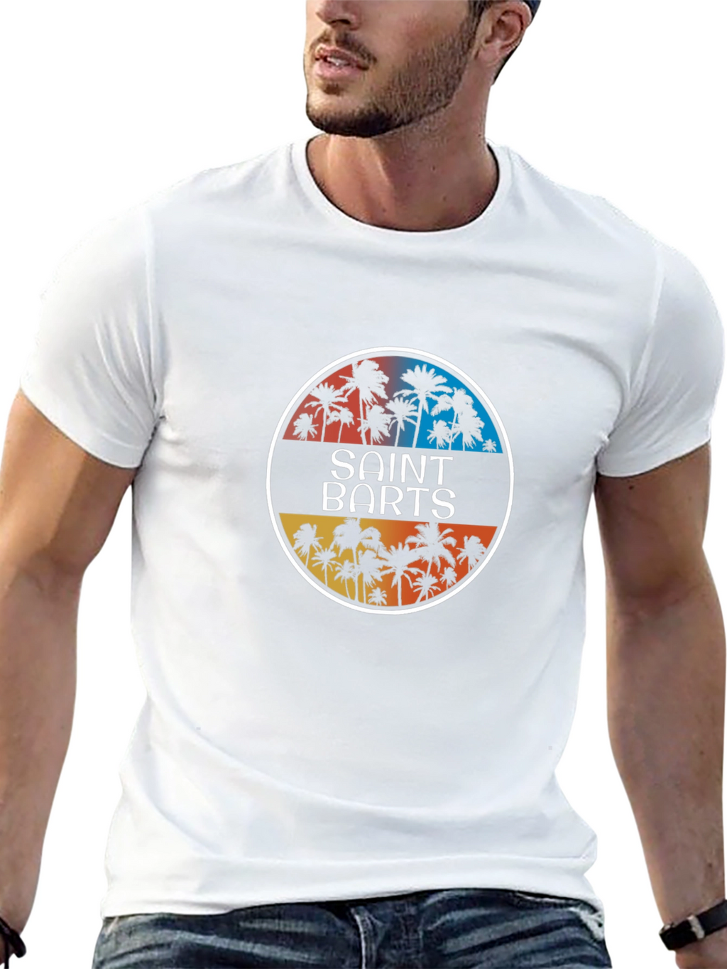 Saint Barts Palm Tee - Island Vibes