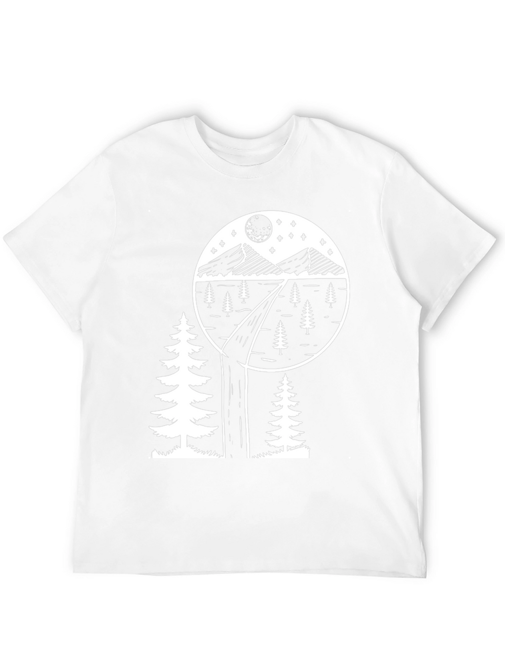 Nature Scene Graphic Tee - Black