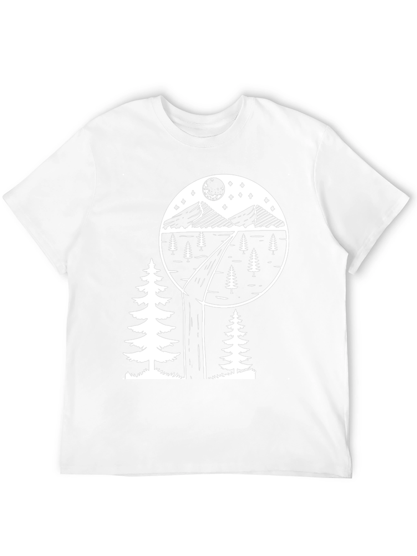 Nature Scene Graphic Tee - Black